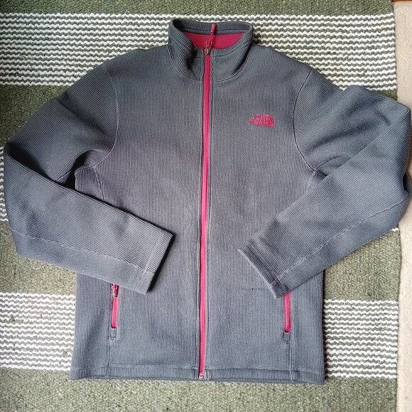 The North Face Soft Shell Zip-Up Fleece Navy Jacket - Picture 1 of 8